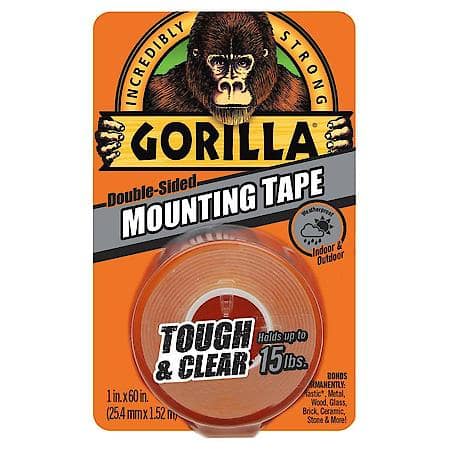 Gorilla Mounting Tape 60In Clear