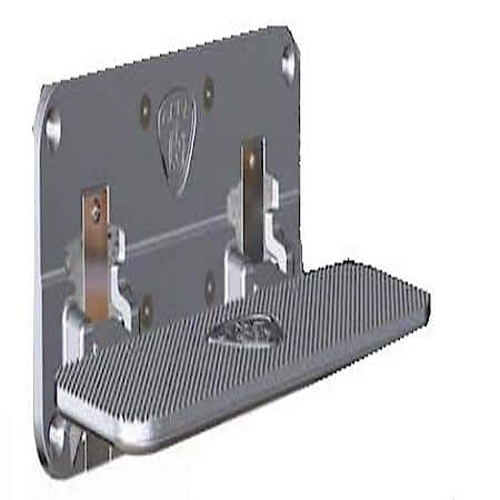 Cab Mount, Multi-Fit, Set Of 2, Flat Step, Non-Extendable, Polished, Aluminum