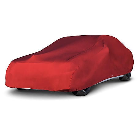 Indoor Stretch Car Cover, Red Size 3: Fits Up To 16'8" L, Soft Inner Lining