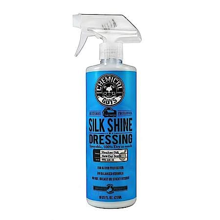 Silk Shine Wax & Polish: Vinyl + Rubber + Plastic Satin Protectant Dressing, New Car Scent, 16 oz.