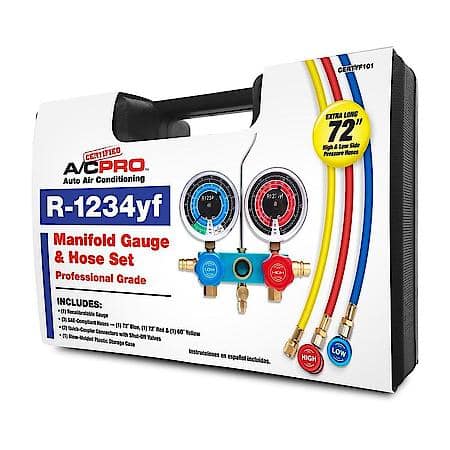 Certified A/C Pro R-1234yf Manifold Gauge & Hose Set