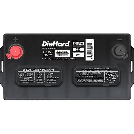 Battery : 29NF Group Size, 420 CCA, 525 CA, 77 Minute Reserve Capacity, Heavy-Duty