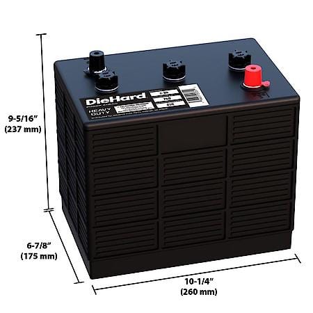 Battery: 2 Group Size, 610 CCA, 760 CA, 150 Minute Reserve Capacity