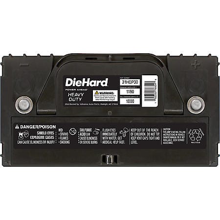 Battery : 31P Group Size, 1000 CCA, 1190 CA, 185 Minute Reserve Capacity, Heavy-Duty