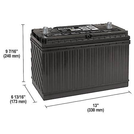 Battery : 31P Group Size, 1000 CCA, 1190 CA, 185 Minute Reserve Capacity, Heavy-Duty