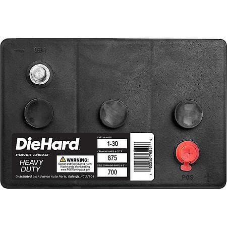 Battery: 6V Battery: 1 Group Size, 1 Year Warranty,  700 CCA,  875 CA