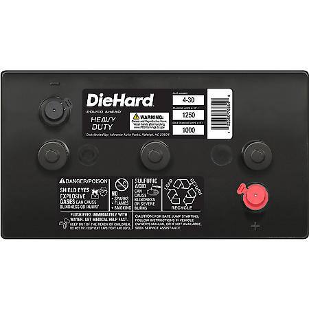 Battery : 6V Battery : 4 Group Size, 1000 CCA, 1250 CA, 295 Minute Reserve Capacity, Heavy-Duty