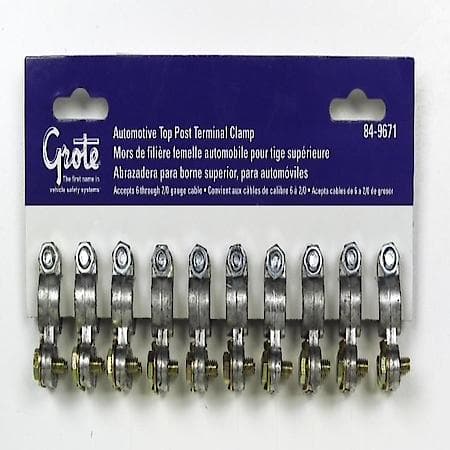 Automotive Clamp Terminal, 6-2/0 Ga, Card Of 10