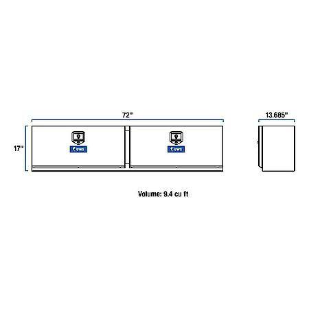 Double-Door Topside Tool Box 72-Inch Heavy-Wall Aluminum