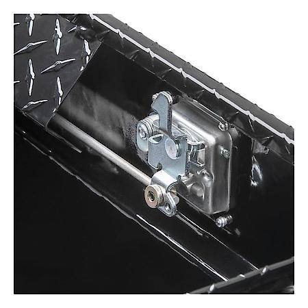 Heavy-Wall Aluminum Wedge Truck Storage Box Gloss Black, RigidCore Lid, 48-Inch