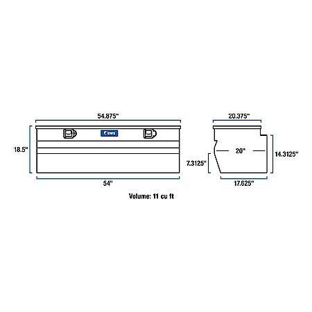 Wedge Truck Tool Box, 55in.