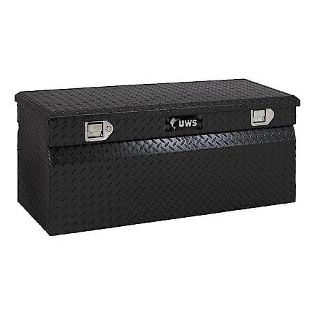 Heavy-Wall Aluminum Truck Storage Box Gloss Black, RigidCore Lid, 42-Inch