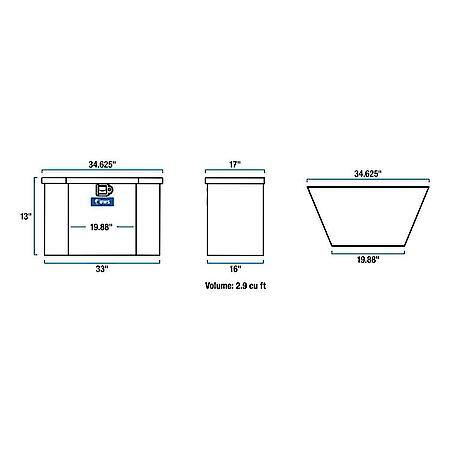 Trailer Tongue Box with Lo, 34"