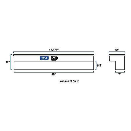 Truck Side Tool Box Black, 48in.
