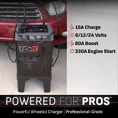 DSR 6/12/24V 15A Battery Charger, 100A Power Supply, And 330A Engine Starter