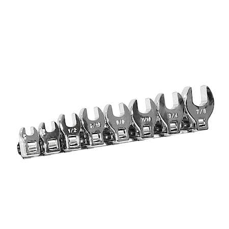 Wrench Set, Crows Foot, SAE, 8 Piece