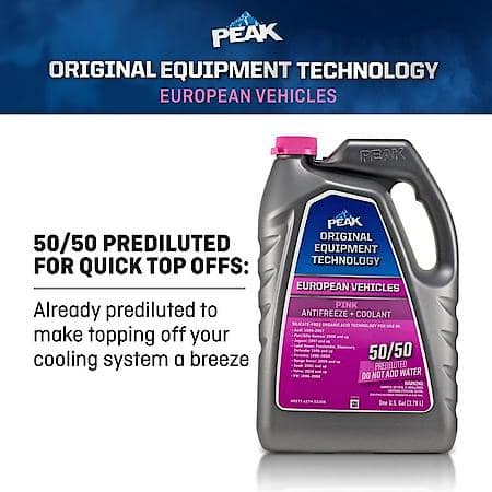 OET Euro Pink 50/50 Ready-To-Use Antifreeze + Coolant, 1 Gallon