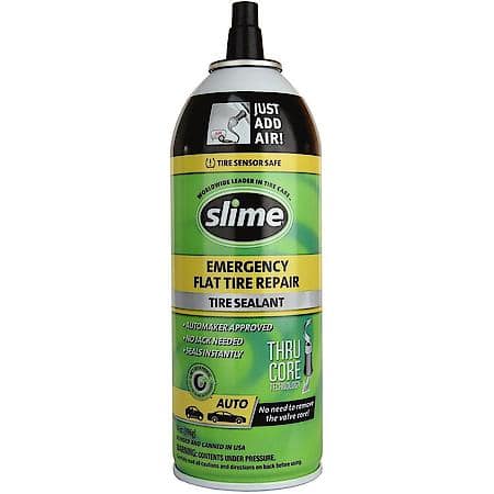 Thru-Core Emergency Flat Tire Sealant: Car/Trailer, Seals Tire Instantly, Safe & Easy to Use, 14 oz.