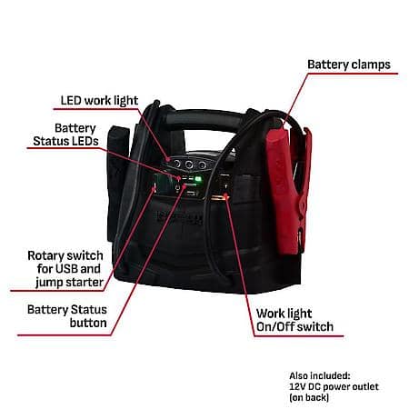 3-in-1 12V 800A Jump Starter and Portable Power Station: With LED Light