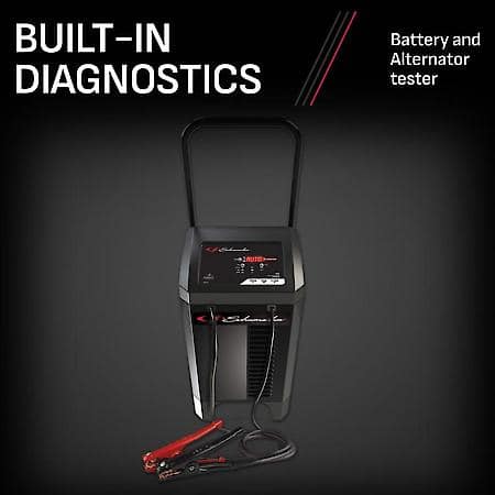 6-in-1 6V/12V Wheeled 6A Battery Charger & 200A Engine Starter: 40A Boost