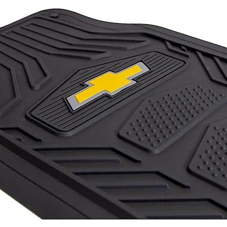 Chevrolet WeatherPro Floor Mats: Non-Slip Grip, Universal 4-Piece Front & Rear Set