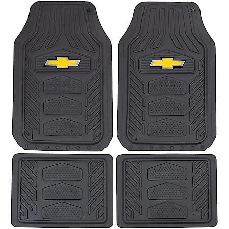 Chevrolet WeatherPro Floor Mats: Non-Slip Grip, Universal 4-Piece Front & Rear Set