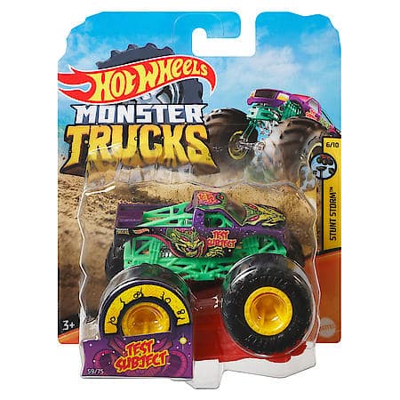 Monster Trucks Collection, 1:64 Cars Diecast (Styles May Vary), Includes Crushable Car