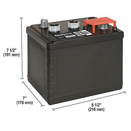 Battery : 6V Battery : 19L Group Size, 525 CCA, 650 CA, 110 Minute Reserve Capacity, Heavy-Duty
