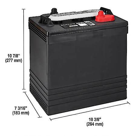 Golf Cart Battery: GC2 Group Size, 225 Amp Hour Capacity, 115 Minute Reserve Capacity @ 75 Amps