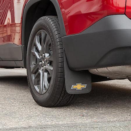Chevrolet Mud Guards: Easy Fit 9" x 15", PVC, Hardware Included, Black, 2 Piece