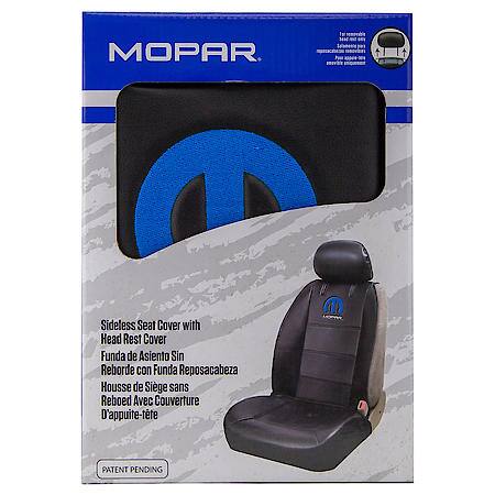Mopar Seat Cover Set: Universal Sideless Front Seat Cover, Black, 2-Piece