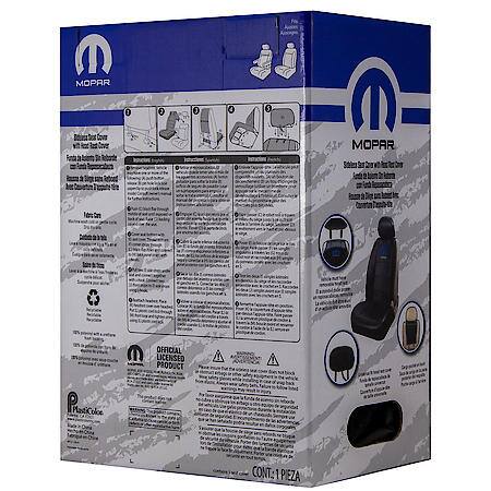 Mopar Seat Cover Set: Universal Sideless Front Seat Cover, Black, 2-Piece