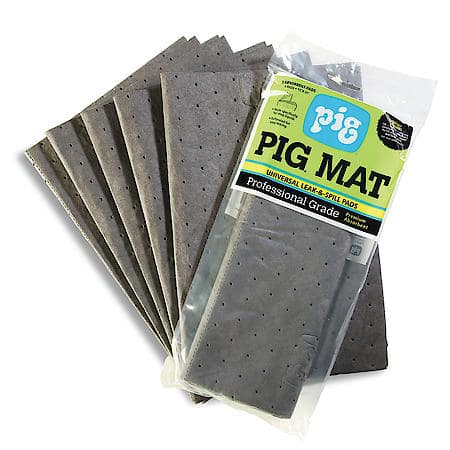 Pig Universal Light-Weight Absorbent Mat, 5-Pack