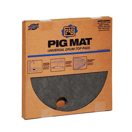 Pig Universal Light-Weight Absorbent Drum-Top Pad, 22" Diameter, 20/Box