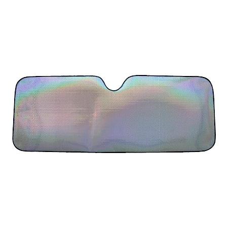 Windshield Sunshade, Silver Laser Film, Wave, Jumbo 67"x27", Accordion Style