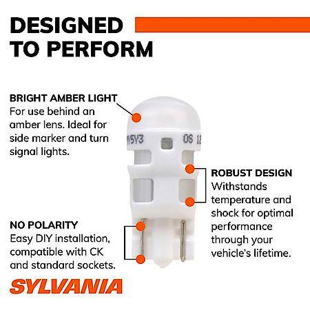 194A ZEVO: Amber LED Mini Bulb, Super Bright, Lifetime Limited Warranty, 2 Pack