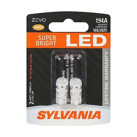 194A ZEVO: Amber LED Mini Bulb, Super Bright, Lifetime Limited Warranty, 2 Pack