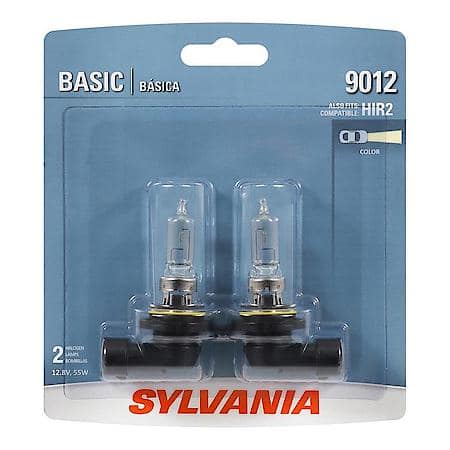 9012 Basic: Halogen Headlight Bulb, Basic Performance, 2 Pack