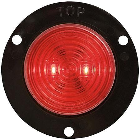 2-LED 2.5" RED RECESS FLANGE MOUNT MARKER/CLEARANCE LIGHT