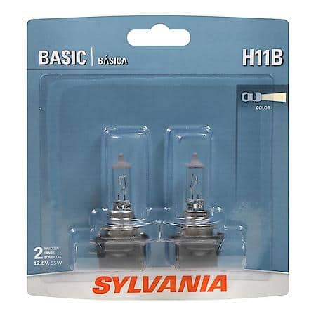H11B Basic: Halogen Headlight Bulb, Basic Performance, 2 Pack