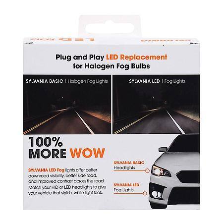 5202: LED Fog Light Bulb, 6000K Cool White Light, 2 Pack