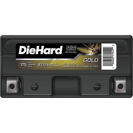 Battery: T12B-4 Group Size, 175 CCA, 10 Amp Hour Capacity