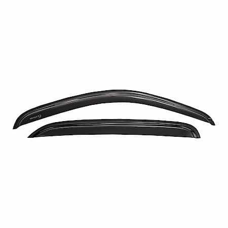 Tape-On Window Visors: Outside Mount, Smoke, Front, 2 Pc