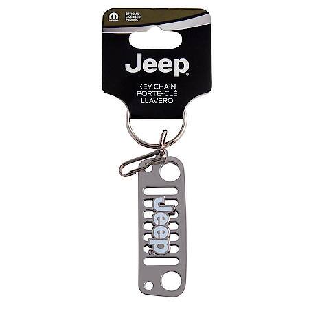 Jeep Grill Key Chain: Enamel Metal Keychain, Chrome
