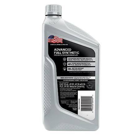 Advanced Full Synthetic 5W-30 Engine Oil, Maximizes Engine Life, 1 Quart