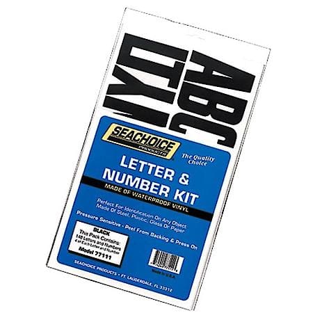 Black Letter & Number Kit - 4 Of Each 3" Pressure Sensitive Letter And Number - Totaling 144 Pieces