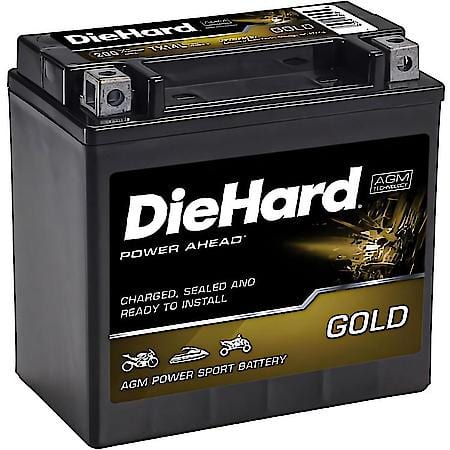 Battery: TX14L Group Size, 200 CCA, 12 Amp Hour Capacity