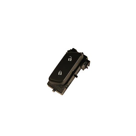 Ebony Door Lock Switch with Blue Lagoon Backlighting