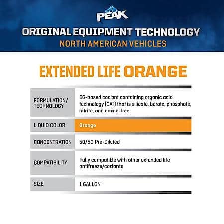 OE North American Orange Antifreeze Plus Coolant, 1 Gallon