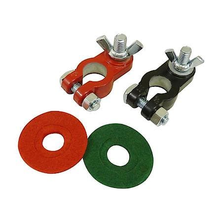 Zinc-coated Marine Terminal Ends for 3/8" and 5/16" Posts, set of 2